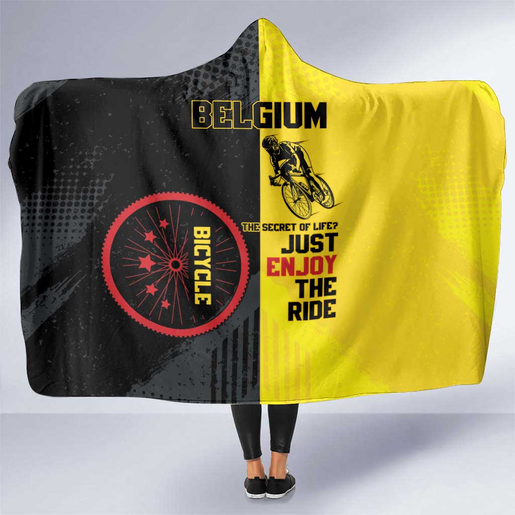 Belgium Cycling Hooded Blanket Just Enjoy The Ride - Wonder Print Shop