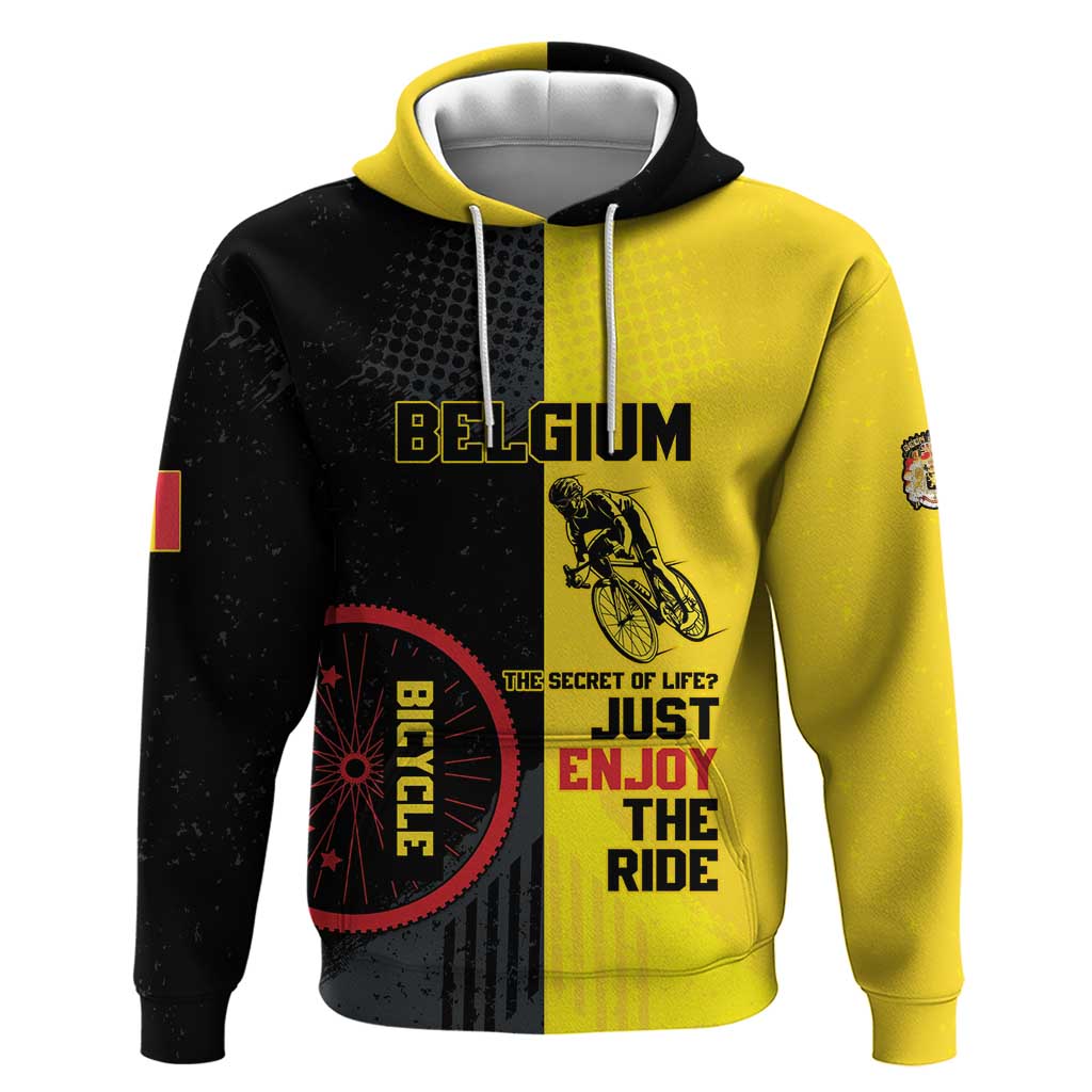 Personalized Belgium Cycling Hoodie Just Enjoy The Ride - Wonder Print Shop