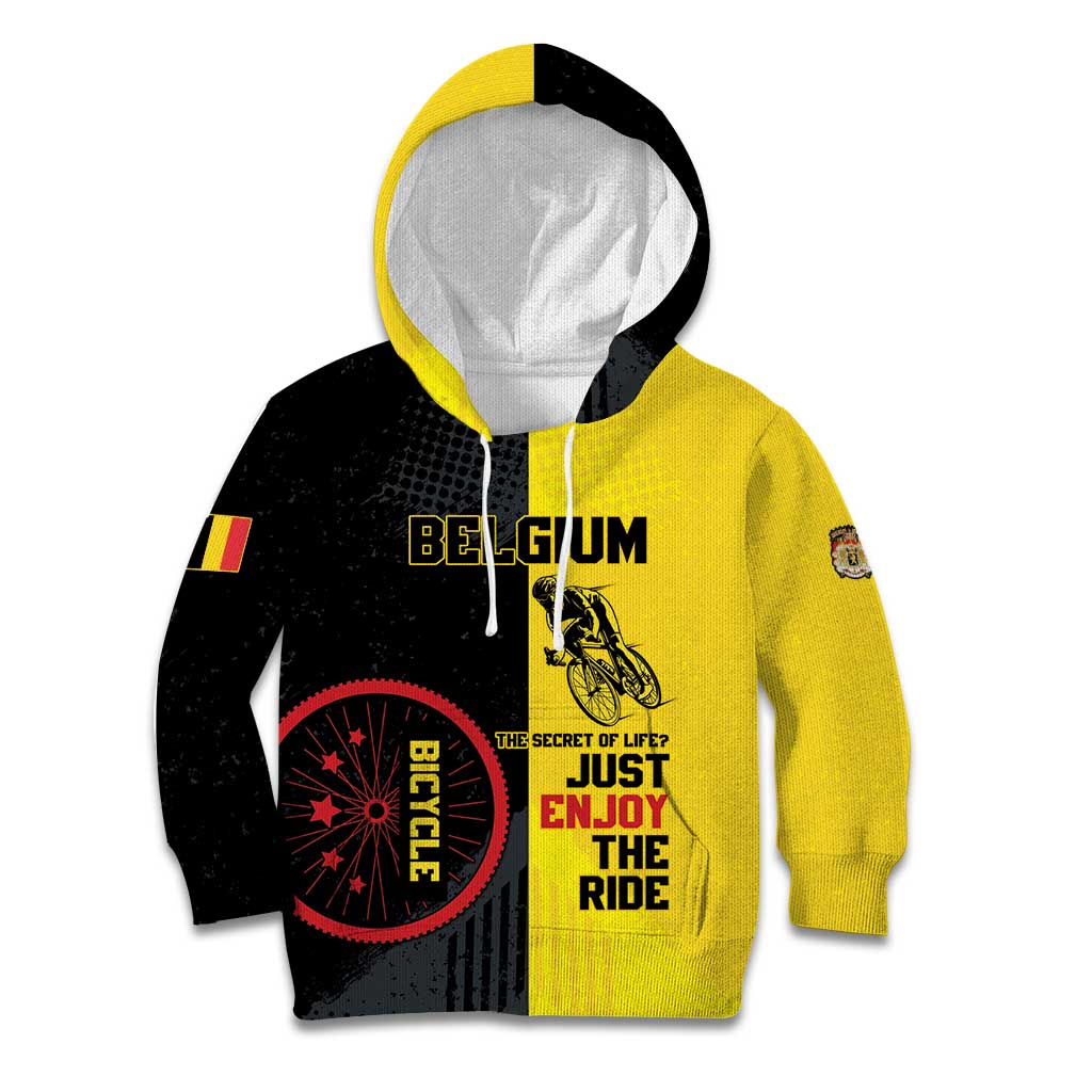 Personalized Belgium Cycling Kid Hoodie Just Enjoy The Ride - Wonder Print Shop