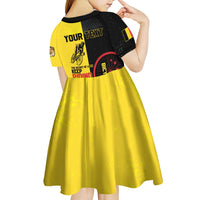 Personalized Belgium Cycling Kid Short Sleeve Dress Just Enjoy The Ride - Wonder Print Shop