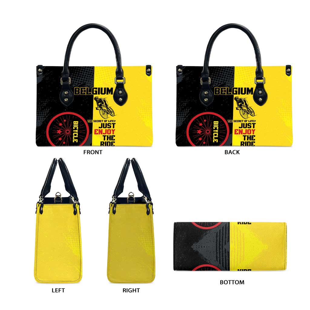 Belgium Cycling Leather Bag Just Enjoy The Ride - Wonder Print Shop