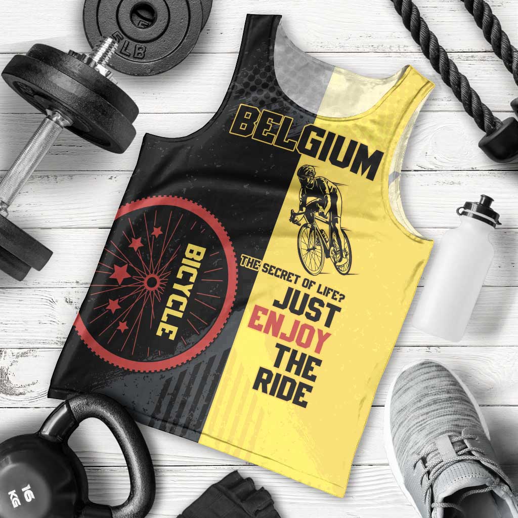 Personalized Belgium Cycling Men Tank Top Just Enjoy The Ride - Wonder Print Shop