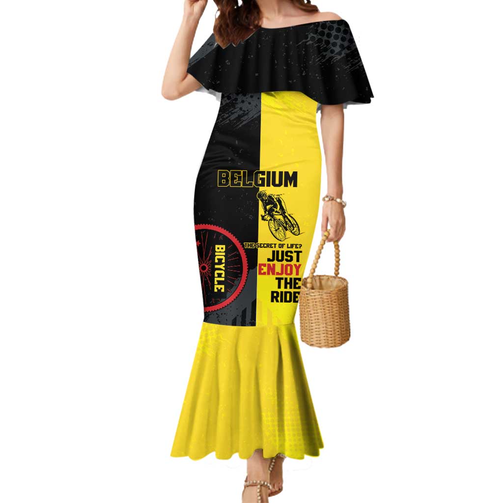 Personalized Belgium Cycling Mermaid Dress Just Enjoy The Ride - Wonder Print Shop