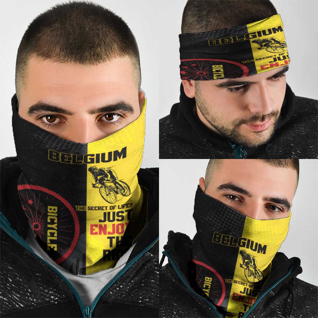 Belgium Cycling Neck Gaiter Just Enjoy The Ride - Wonder Print Shop