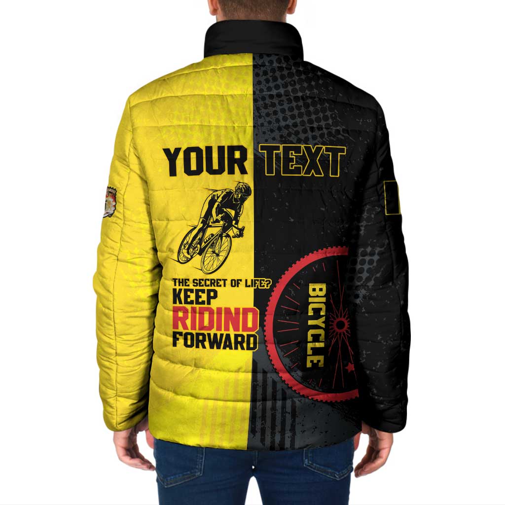 Personalized Belgium Cycling Padded Jacket Just Enjoy The Ride - Wonder Print Shop