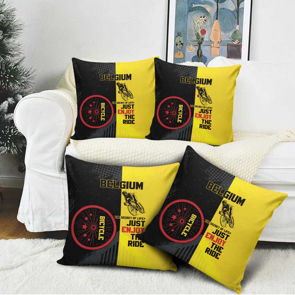 Belgium Cycling Pillow Cover Just Enjoy The Ride - Wonder Print Shop