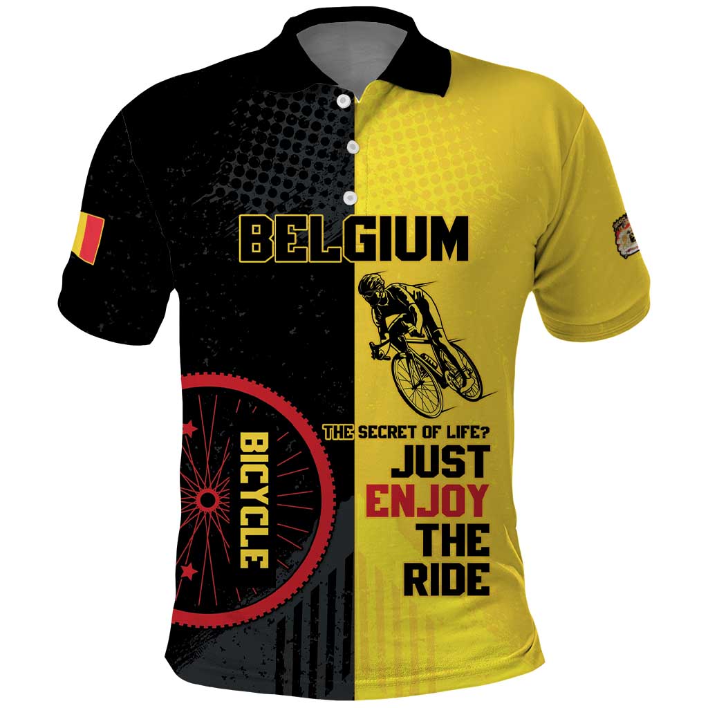 Personalized Belgium Cycling Polo Shirt Just Enjoy The Ride - Wonder Print Shop