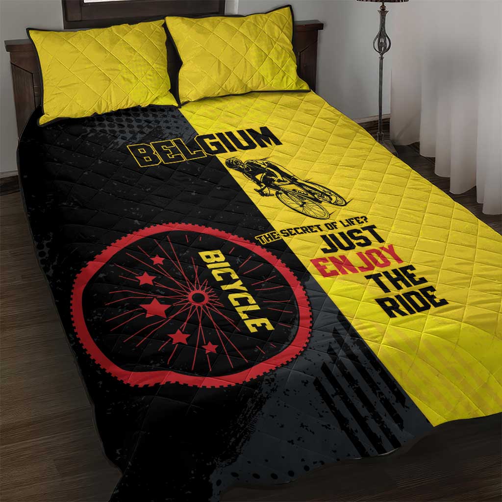 Belgium Cycling Quilt Bed Set Just Enjoy The Ride - Wonder Print Shop