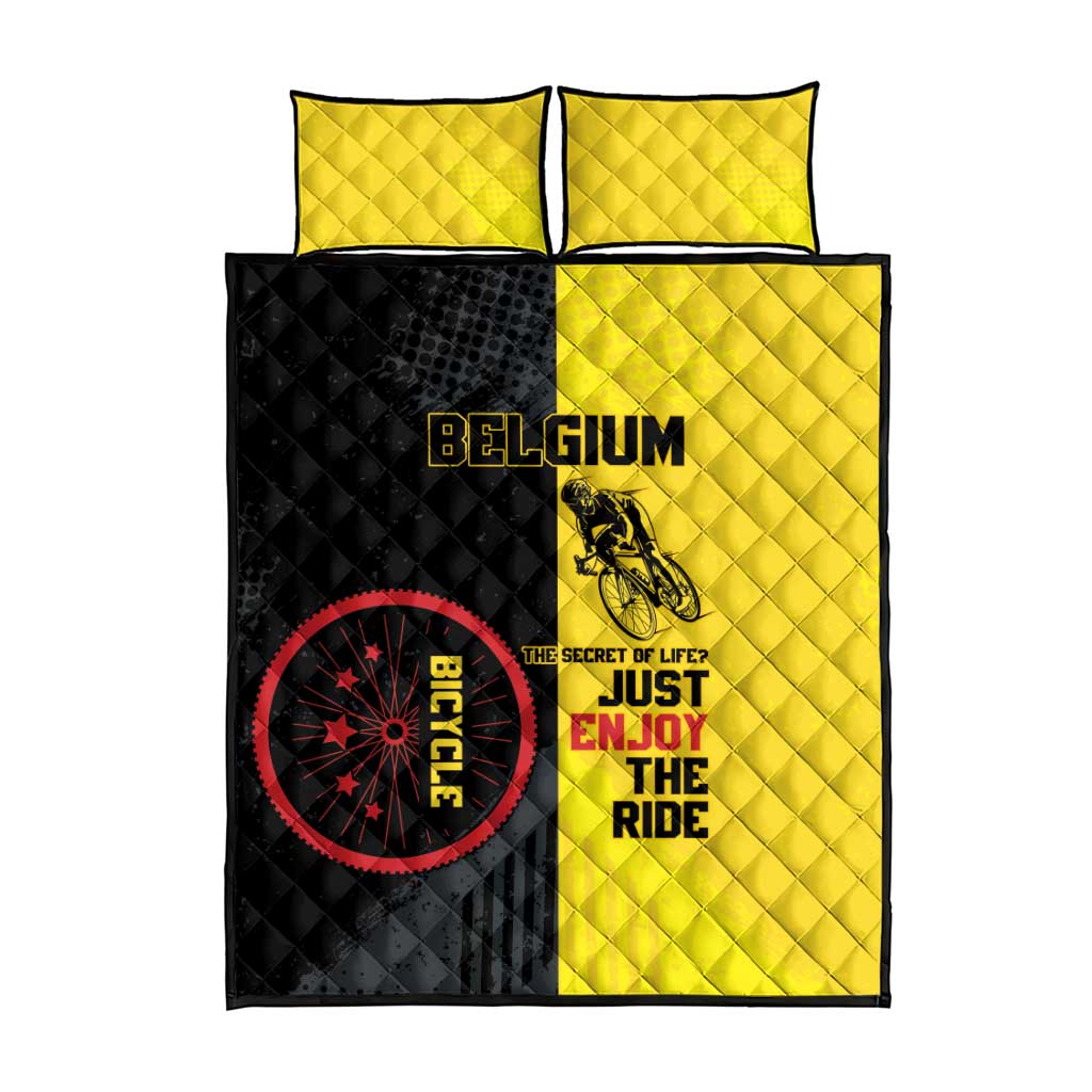 Belgium Cycling Quilt Bed Set Just Enjoy The Ride - Wonder Print Shop