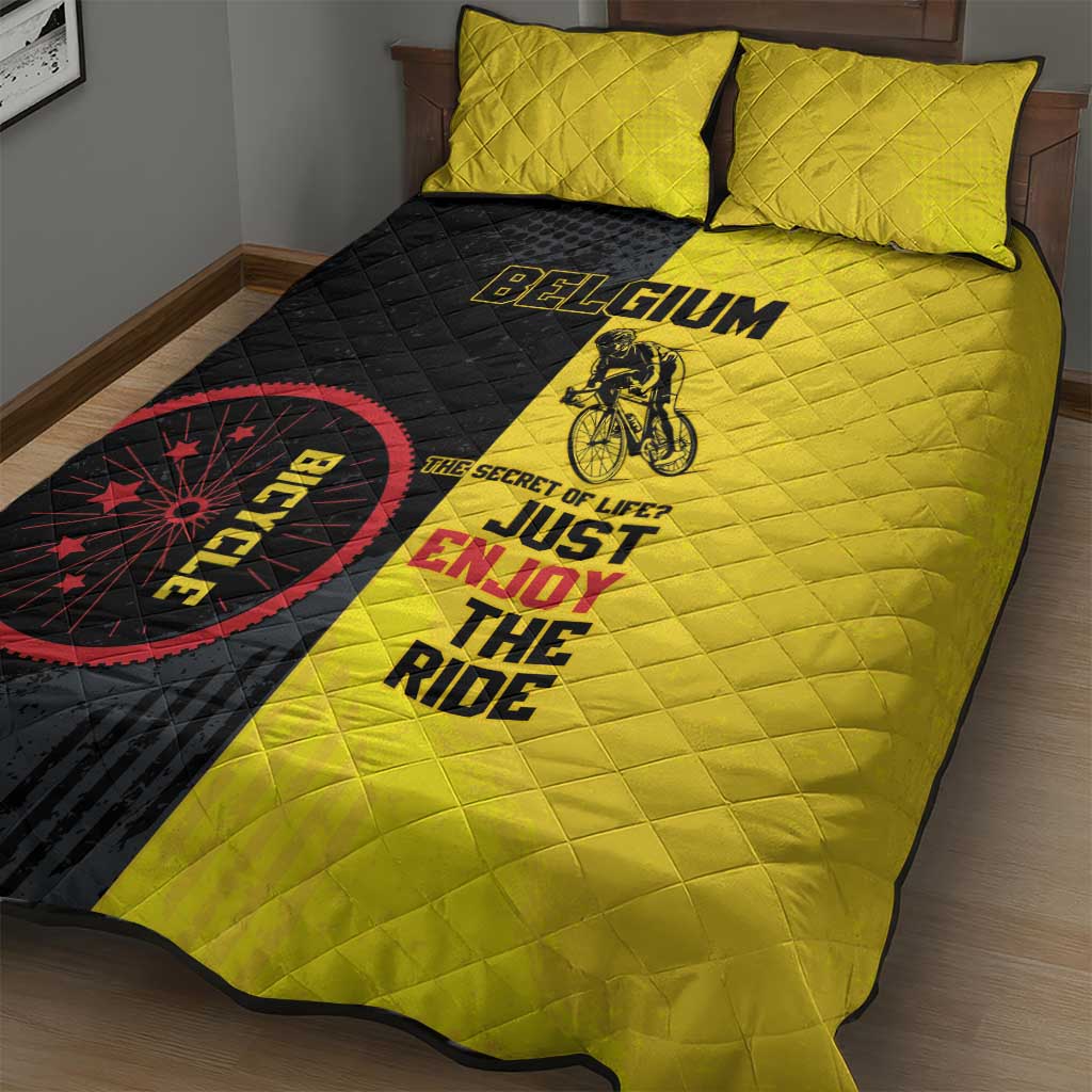 Belgium Cycling Quilt Bed Set Just Enjoy The Ride - Wonder Print Shop
