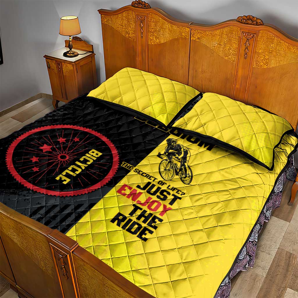 Belgium Cycling Quilt Bed Set Just Enjoy The Ride - Wonder Print Shop