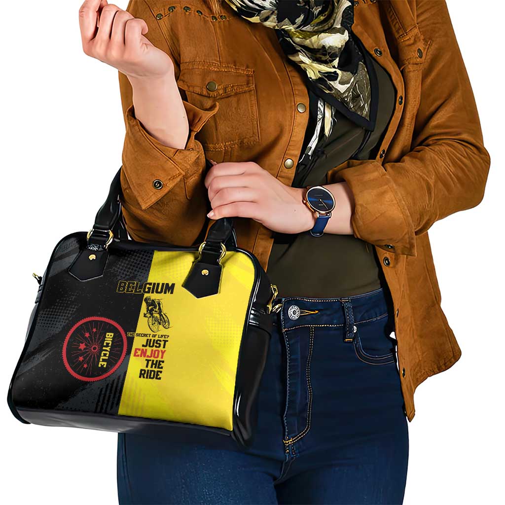 Belgium Cycling Shoulder Handbag Just Enjoy The Ride - Wonder Print Shop