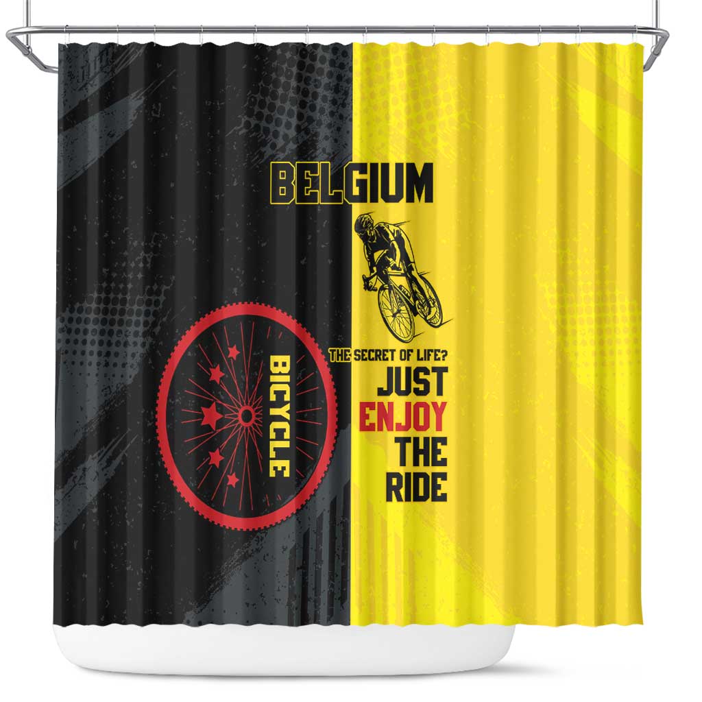 Belgium Cycling Shower Curtain Just Enjoy The Ride - Wonder Print Shop