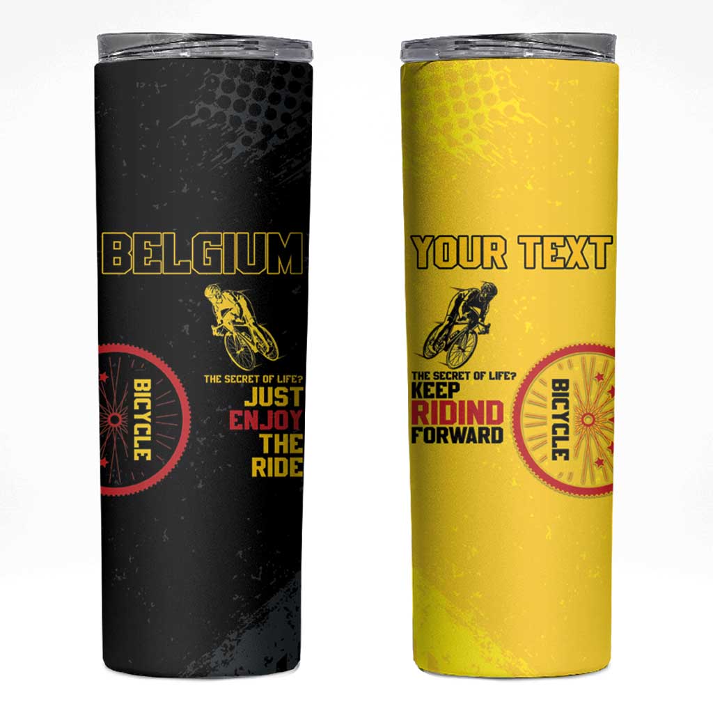 Personalized Belgium Cycling Skinny Tumbler Just Enjoy The Ride - Wonder Print Shop