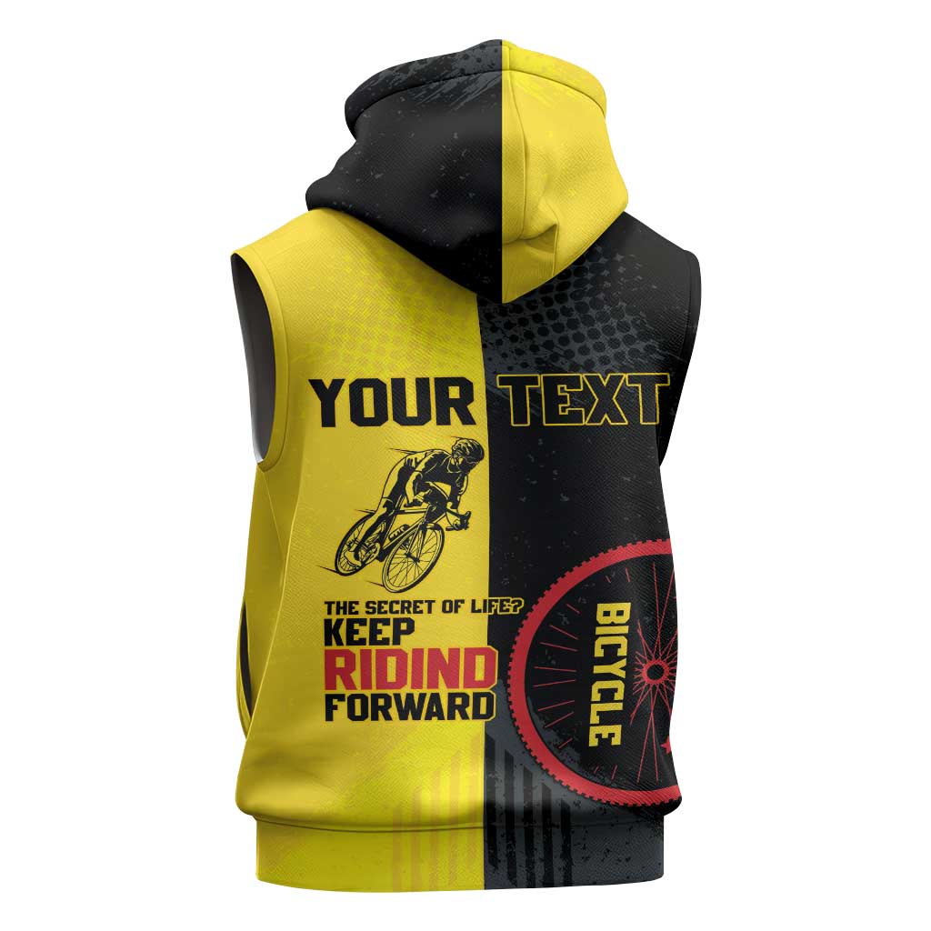 Personalized Belgium Cycling Sleeveless Zip Hoodie Just Enjoy The Ride - Wonder Print Shop