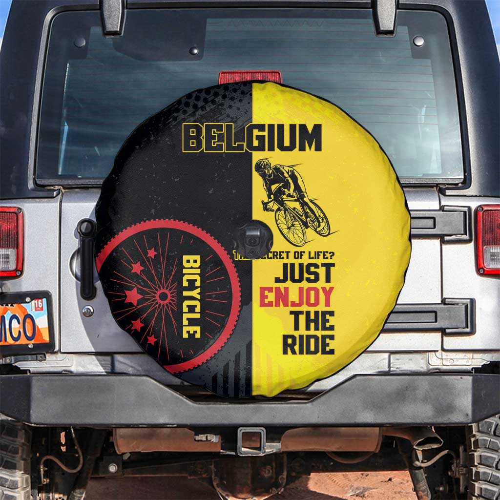 Belgium Cycling Spare Tire Cover Just Enjoy The Ride - Wonder Print Shop