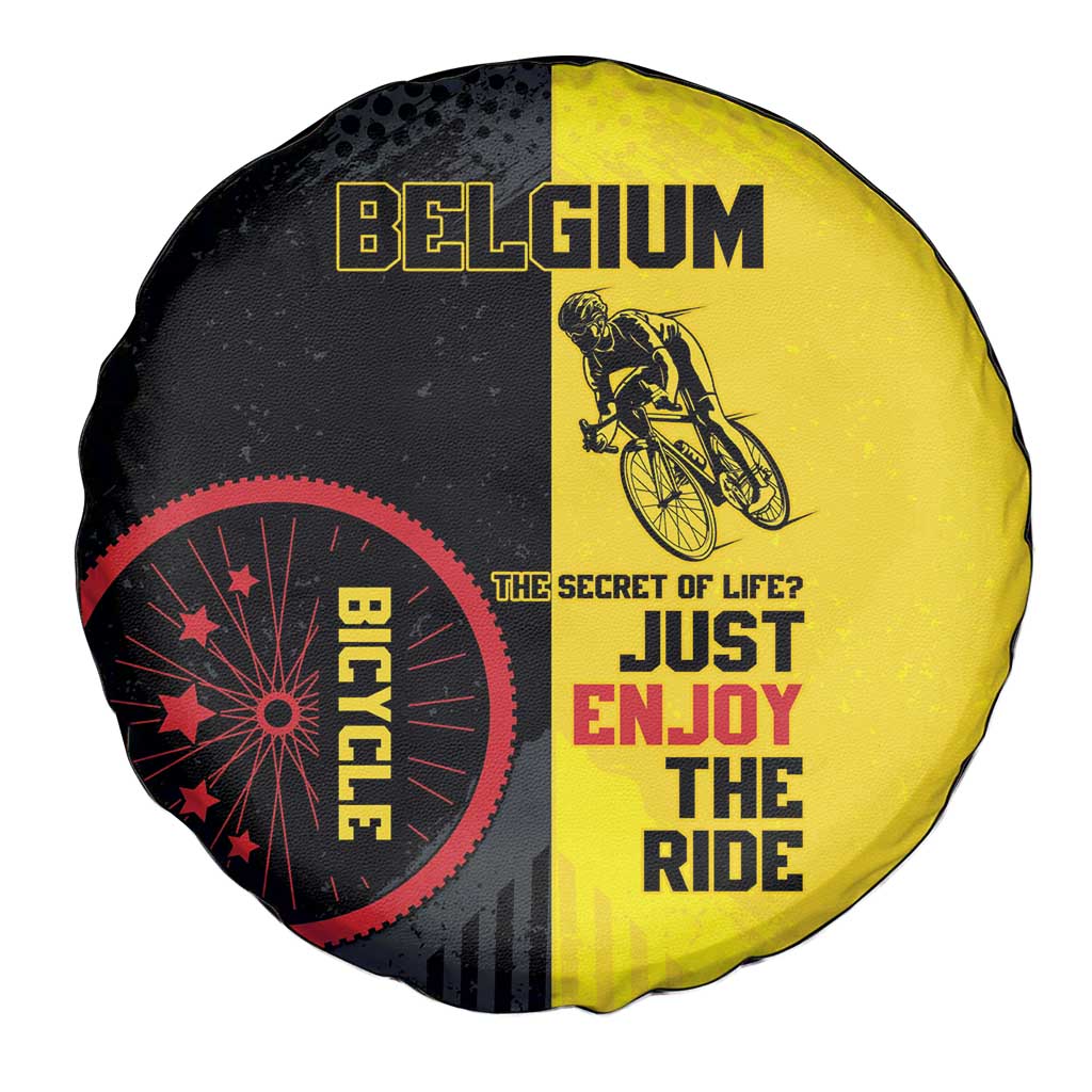 Belgium Cycling Spare Tire Cover Just Enjoy The Ride - Wonder Print Shop