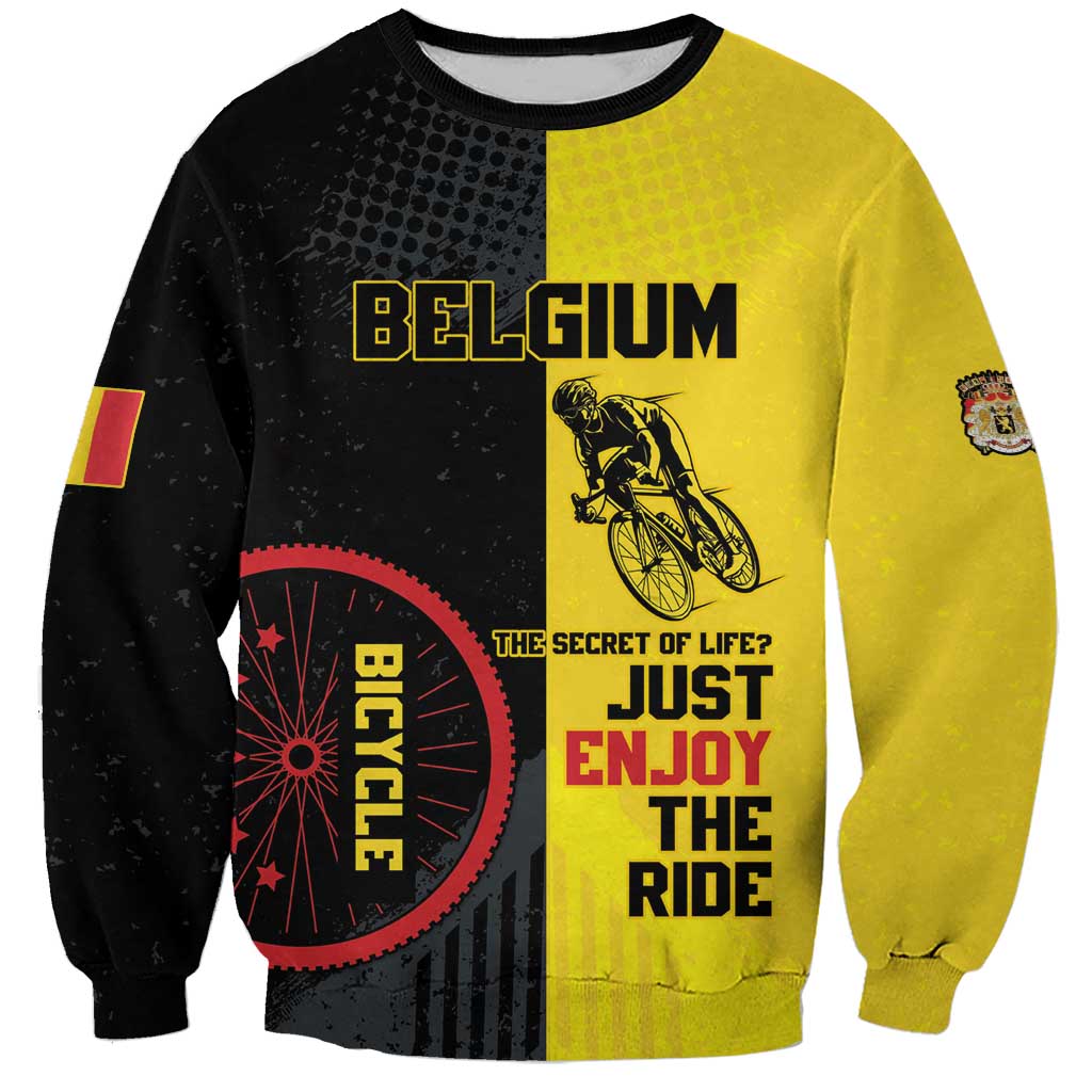 Personalized Belgium Cycling Sweatshirt Just Enjoy The Ride - Wonder Print Shop