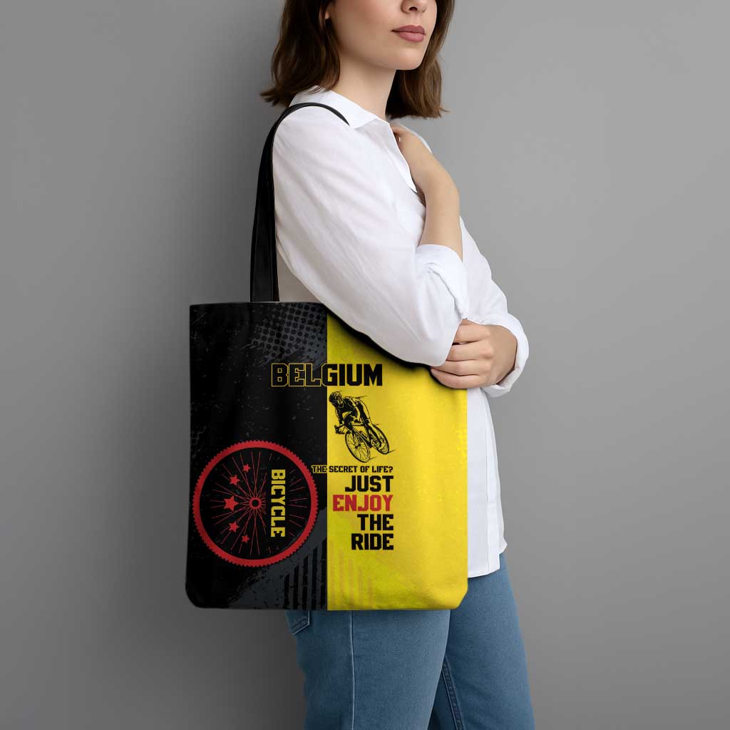 Belgium Cycling Tote Bag Just Enjoy The Ride - Wonder Print Shop