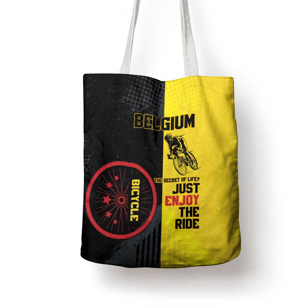 Belgium Cycling Tote Bag Just Enjoy The Ride - Wonder Print Shop