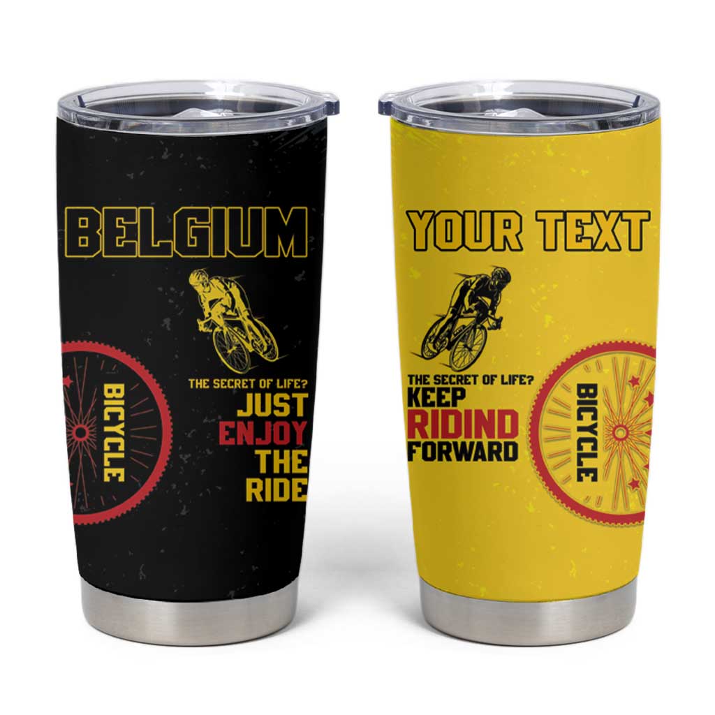 Personalized Belgium Cycling Tumbler Cup Just Enjoy The Ride - Wonder Print Shop