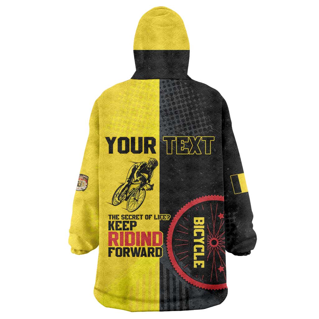Personalized Belgium Cycling Wearable Blanket Hoodie Just Enjoy The Ride - Wonder Print Shop