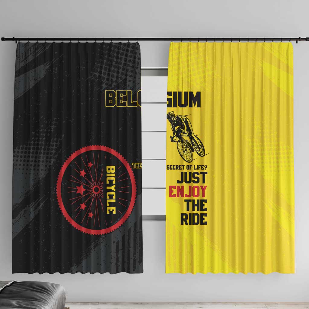 Belgium Cycling Window Curtain Just Enjoy The Ride - Wonder Print Shop