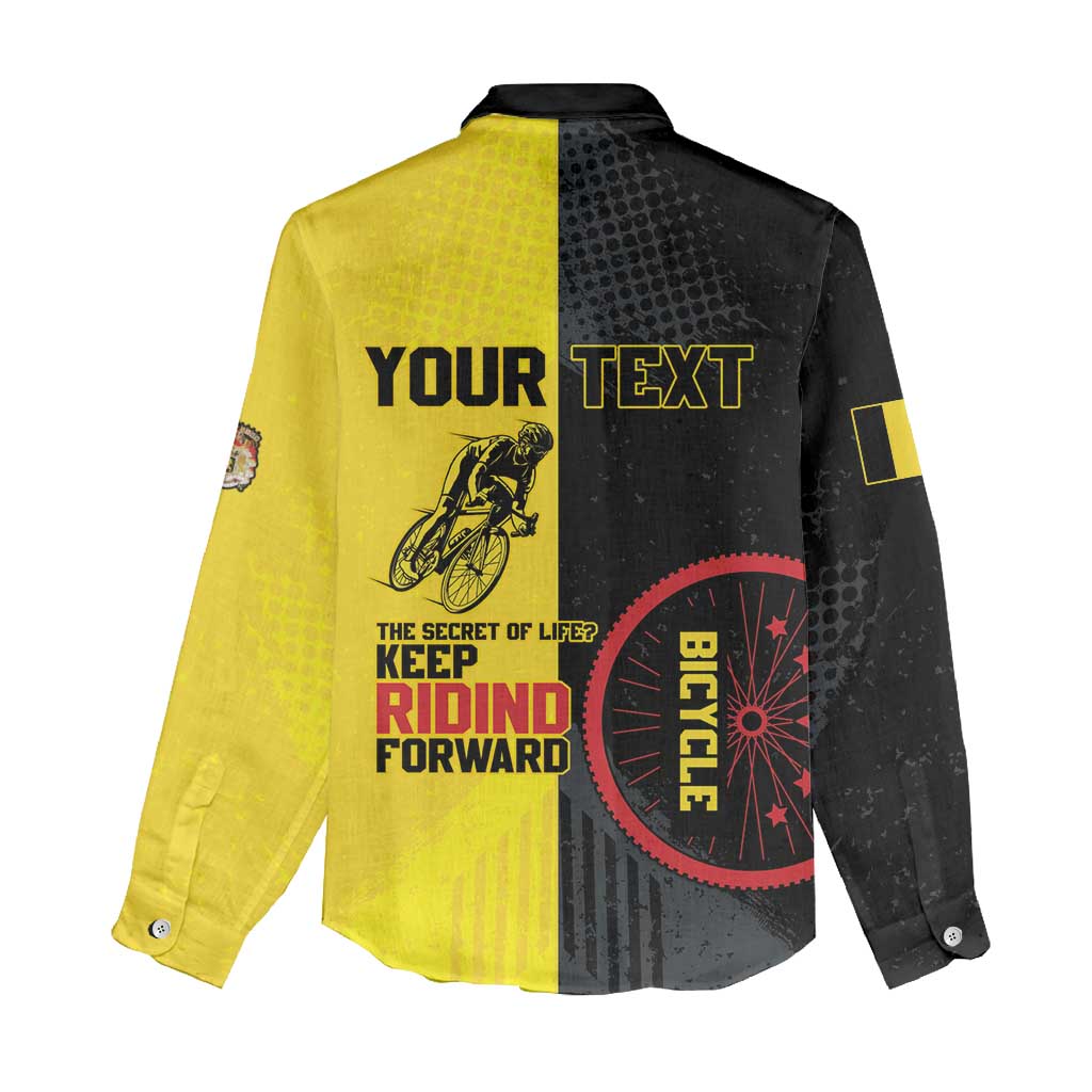Personalized Belgium Cycling Women Casual Shirt Just Enjoy The Ride - Wonder Print Shop