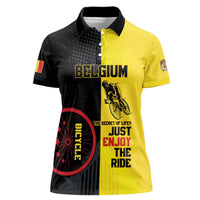 Personalized Belgium Cycling Women Polo Shirt Just Enjoy The Ride - Wonder Print Shop