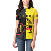 Personalized Belgium Cycling Women Polo Shirt Just Enjoy The Ride - Wonder Print Shop