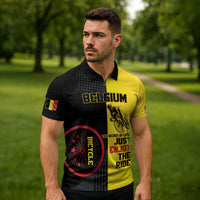 Personalized Belgium Cycling Zipper Polo Shirt Just Enjoy The Ride - Wonder Print Shop