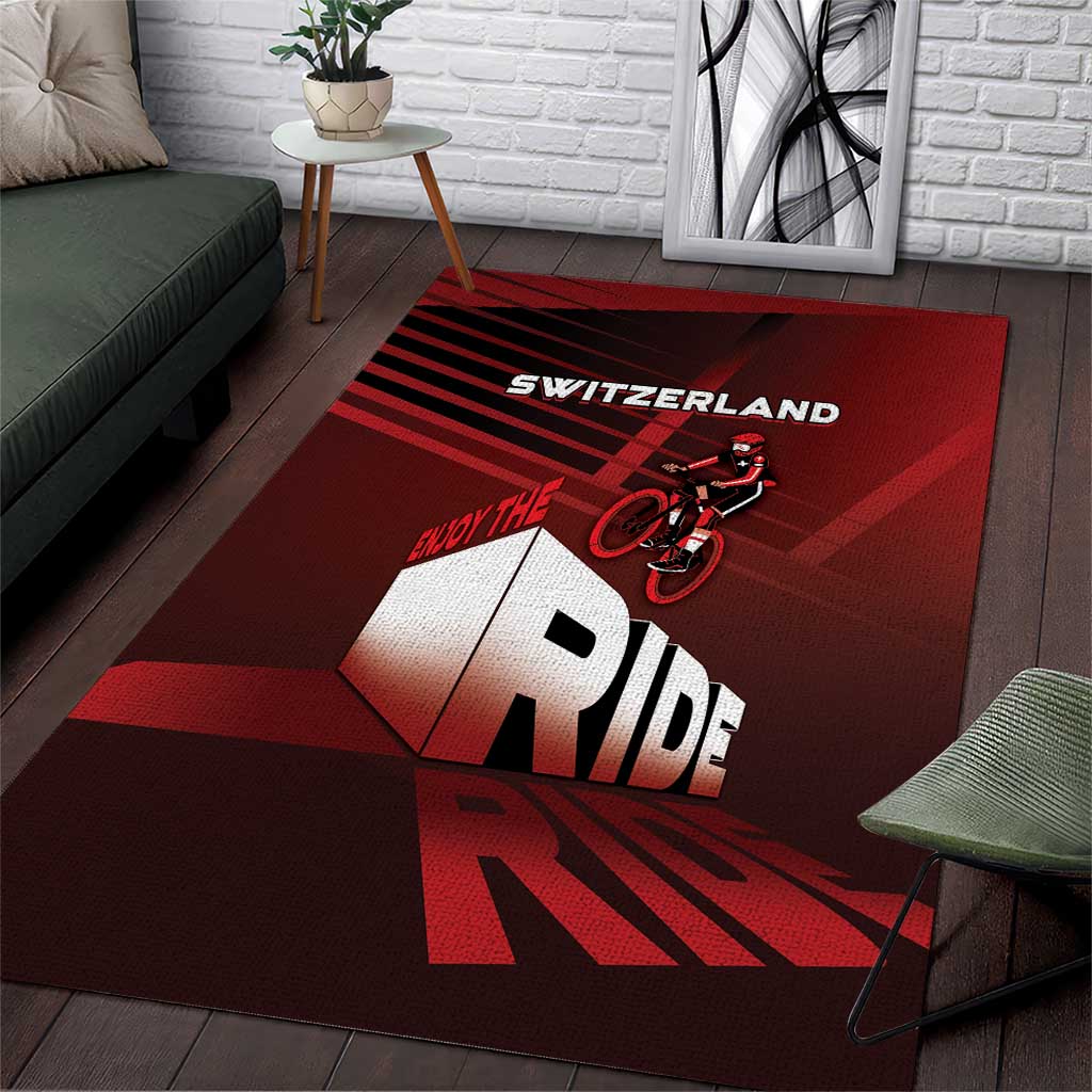 Switzerland Cycling Area Rug Sporty Style - Wonder Print Shop