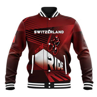 Personalized Switzerland Cycling Baseball Jacket Sporty Style - Wonder Print Shop