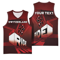 Personalized Switzerland Cycling Basketball Jersey Sporty Style - Wonder Print Shop