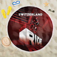 Switzerland Cycling Beach Blanket Sporty Style - Wonder Print Shop