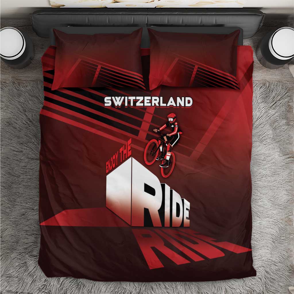 Switzerland Cycling Bedding Set Sporty Style - Wonder Print Shop