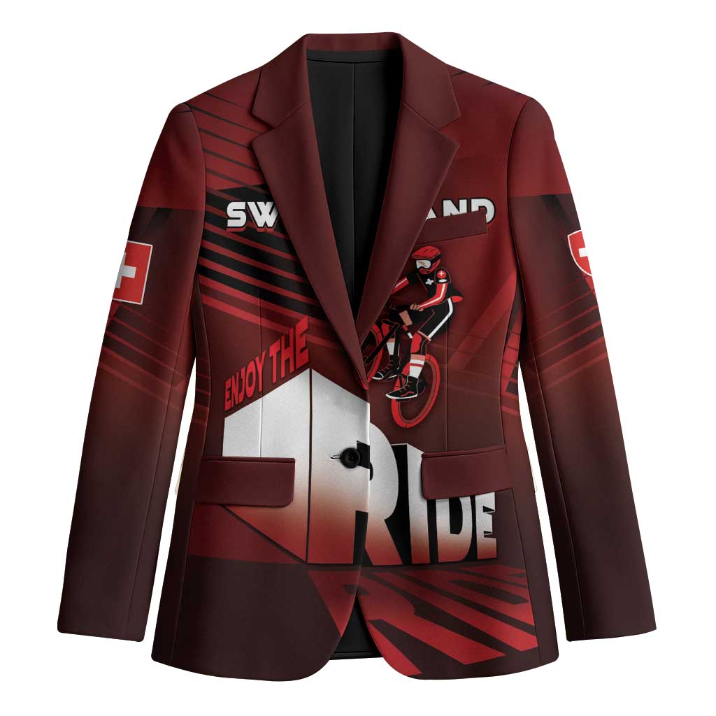 Personalized Switzerland Cycling Blazer Sporty Style - Wonder Print Shop