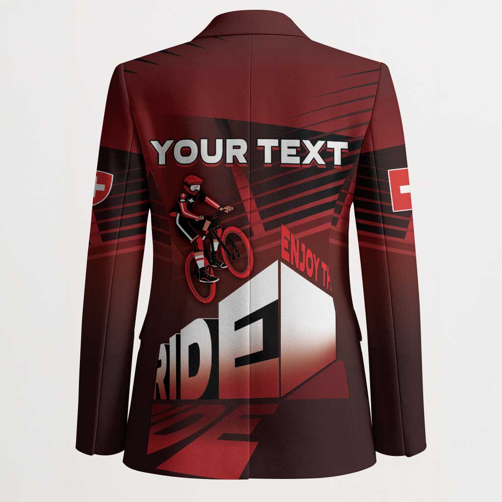Personalized Switzerland Cycling Blazer Sporty Style - Wonder Print Shop