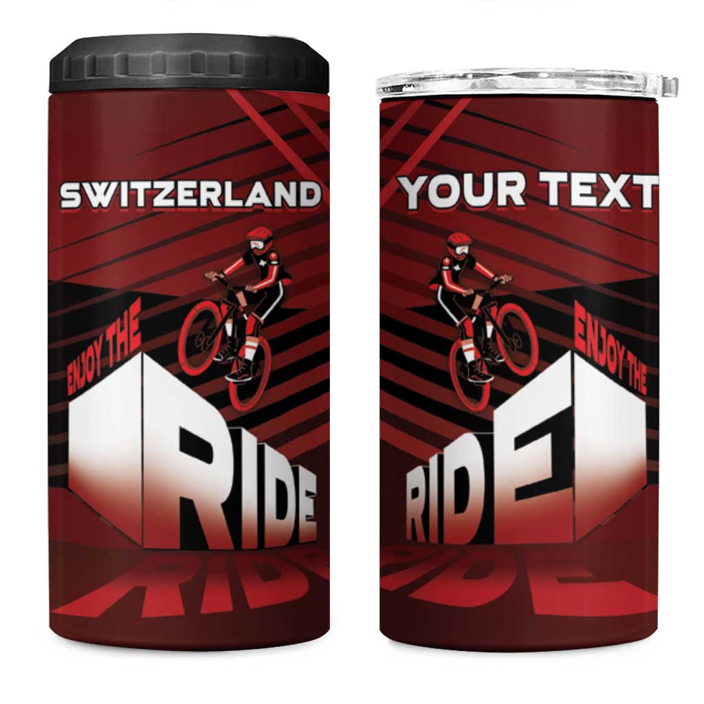 Personalized Switzerland Cycling 4 in 1 Can Cooler Tumbler Sporty Style - Wonder Print Shop