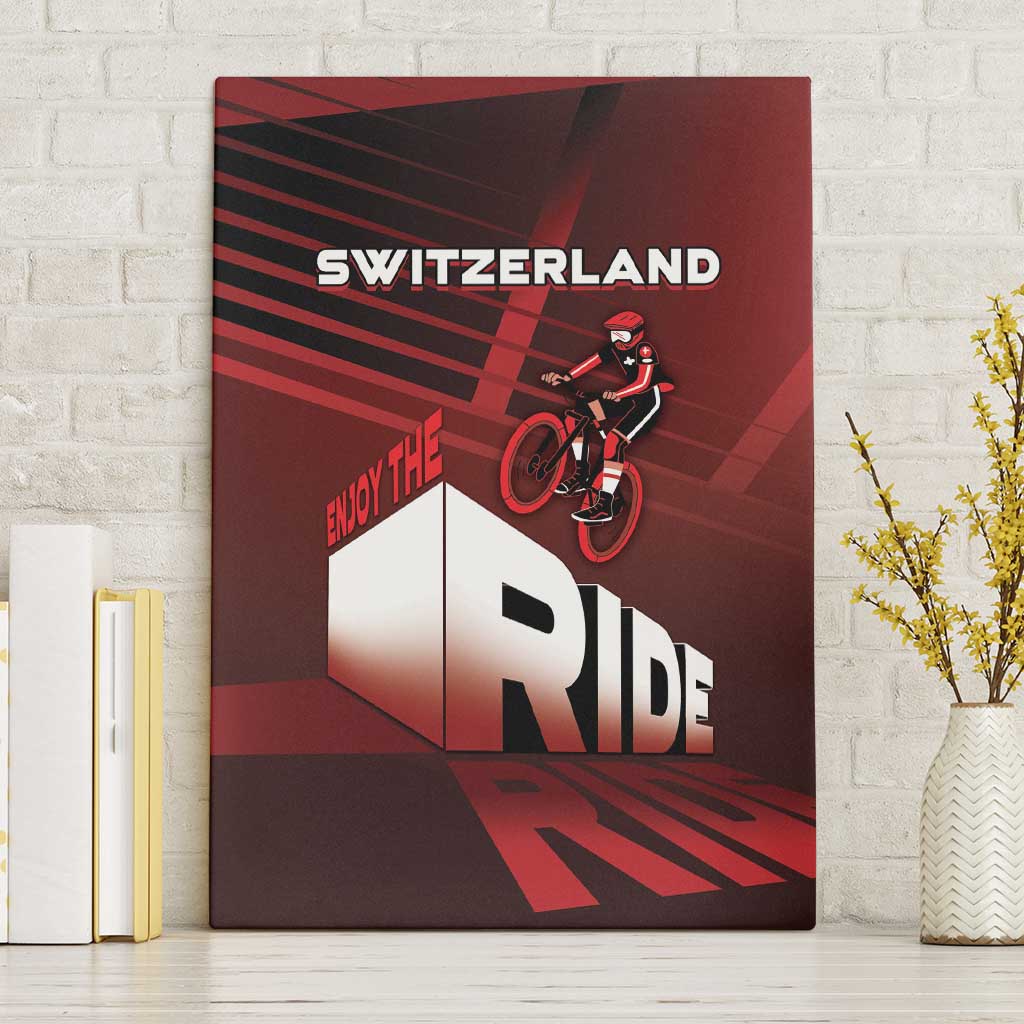 Switzerland Cycling Canvas Wall Art Sporty Style - Wonder Print Shop