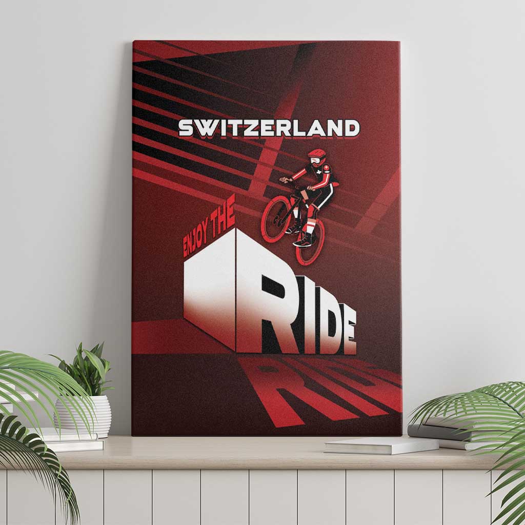 Switzerland Cycling Canvas Wall Art Sporty Style - Wonder Print Shop