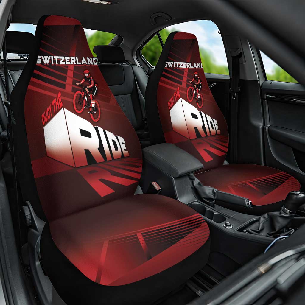 Switzerland Cycling Car Seat Cover Sporty Style - Wonder Print Shop