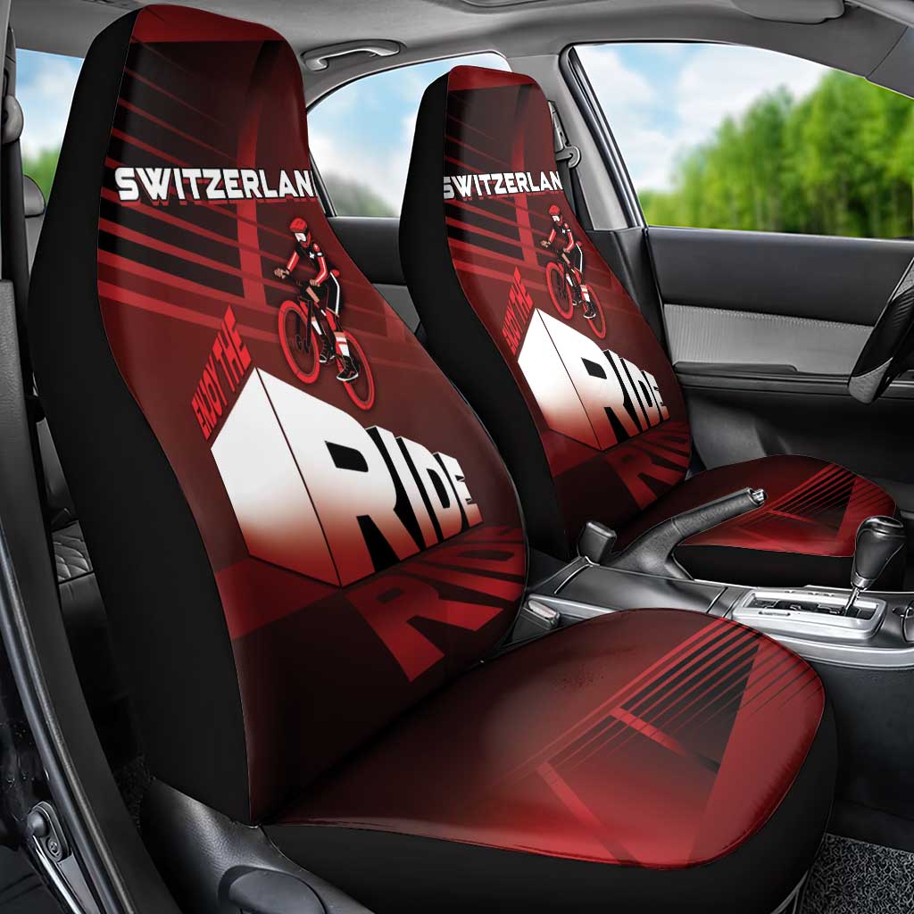 Switzerland Cycling Car Seat Cover Sporty Style - Wonder Print Shop