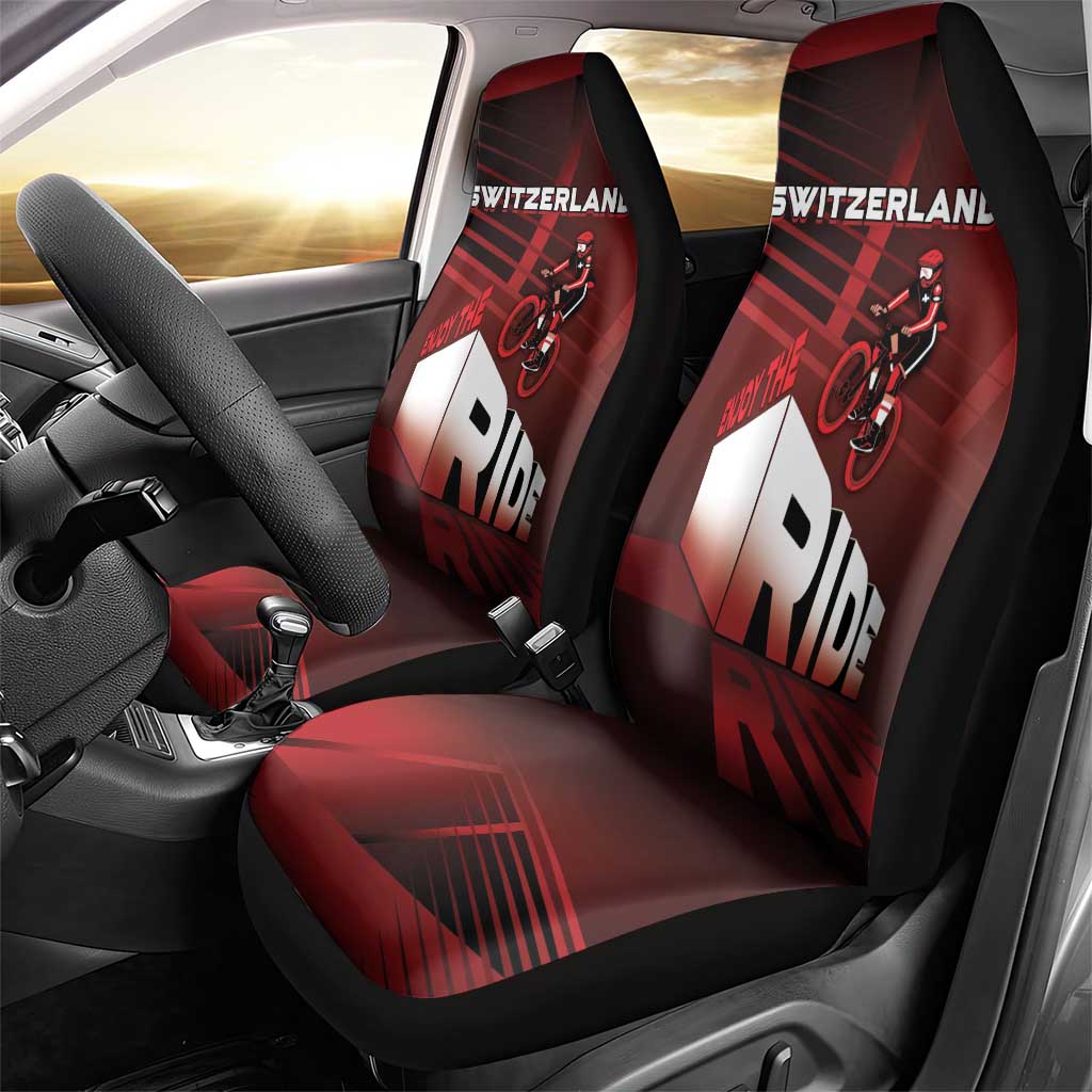 Switzerland Cycling Car Seat Cover Sporty Style - Wonder Print Shop
