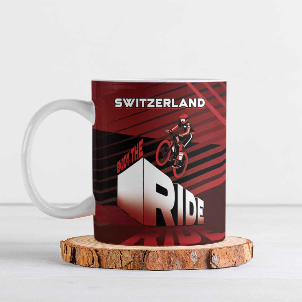 Switzerland Cycling Ceramic Mug Sporty Style - Wonder Print Shop