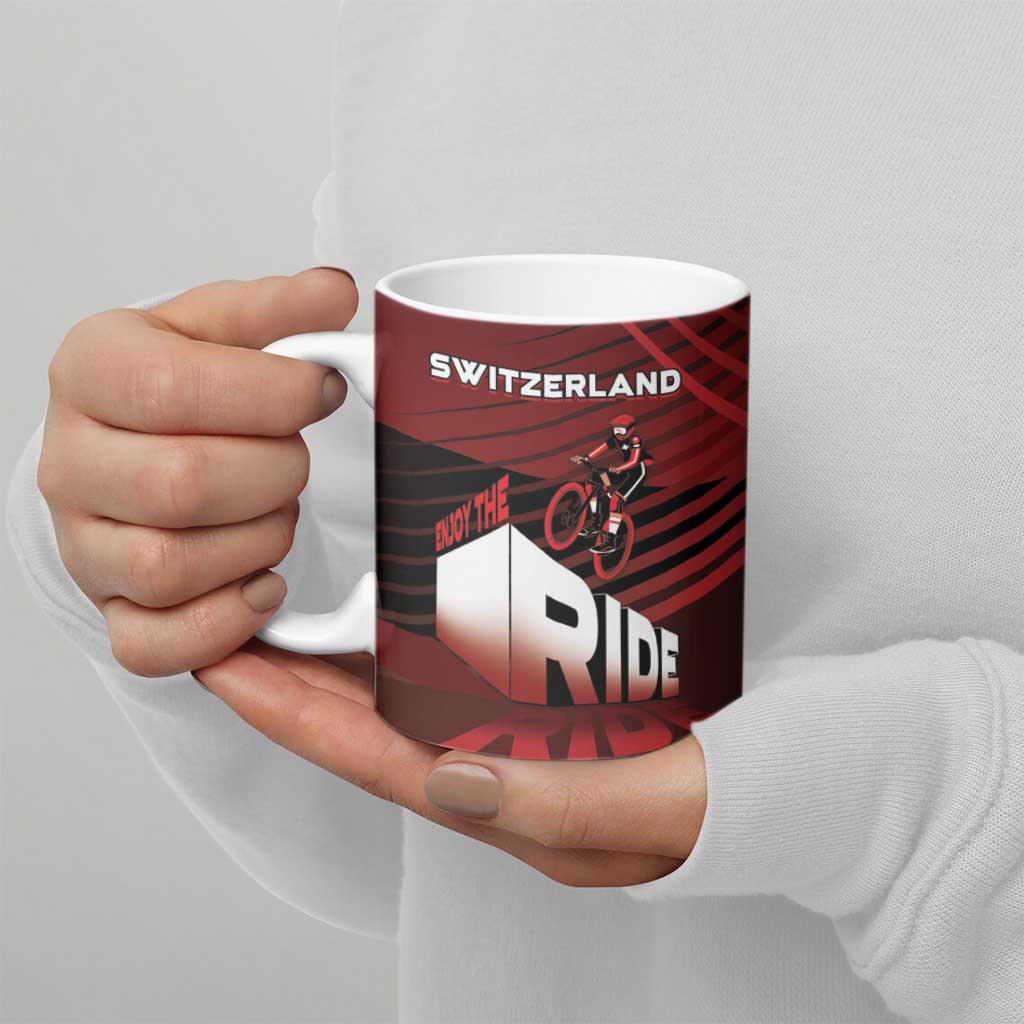 Switzerland Cycling Ceramic Mug Sporty Style - Wonder Print Shop