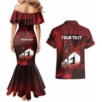 Personalized Switzerland Cycling Couples Matching Mermaid Dress and Hawaiian Shirt Sporty Style - Wonder Print Shop