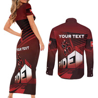 Personalized Switzerland Cycling Couples Matching Short Sleeve Bodycon Dress and Long Sleeve Button Shirt Sporty Style - Wonder Print Shop