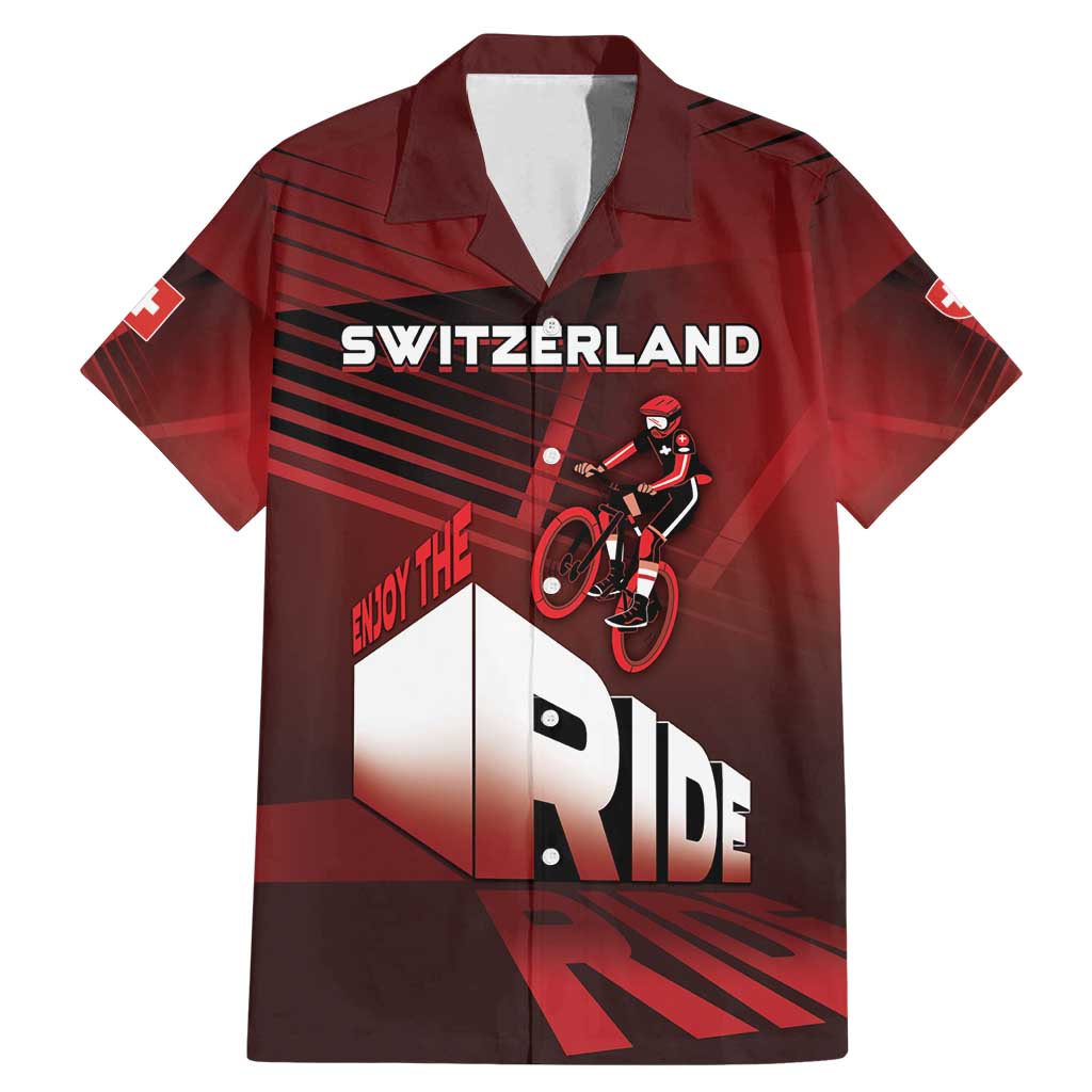 Personalized Switzerland Cycling Family Matching Mermaid Dress and Hawaiian Shirt Sporty Style - Wonder Print Shop