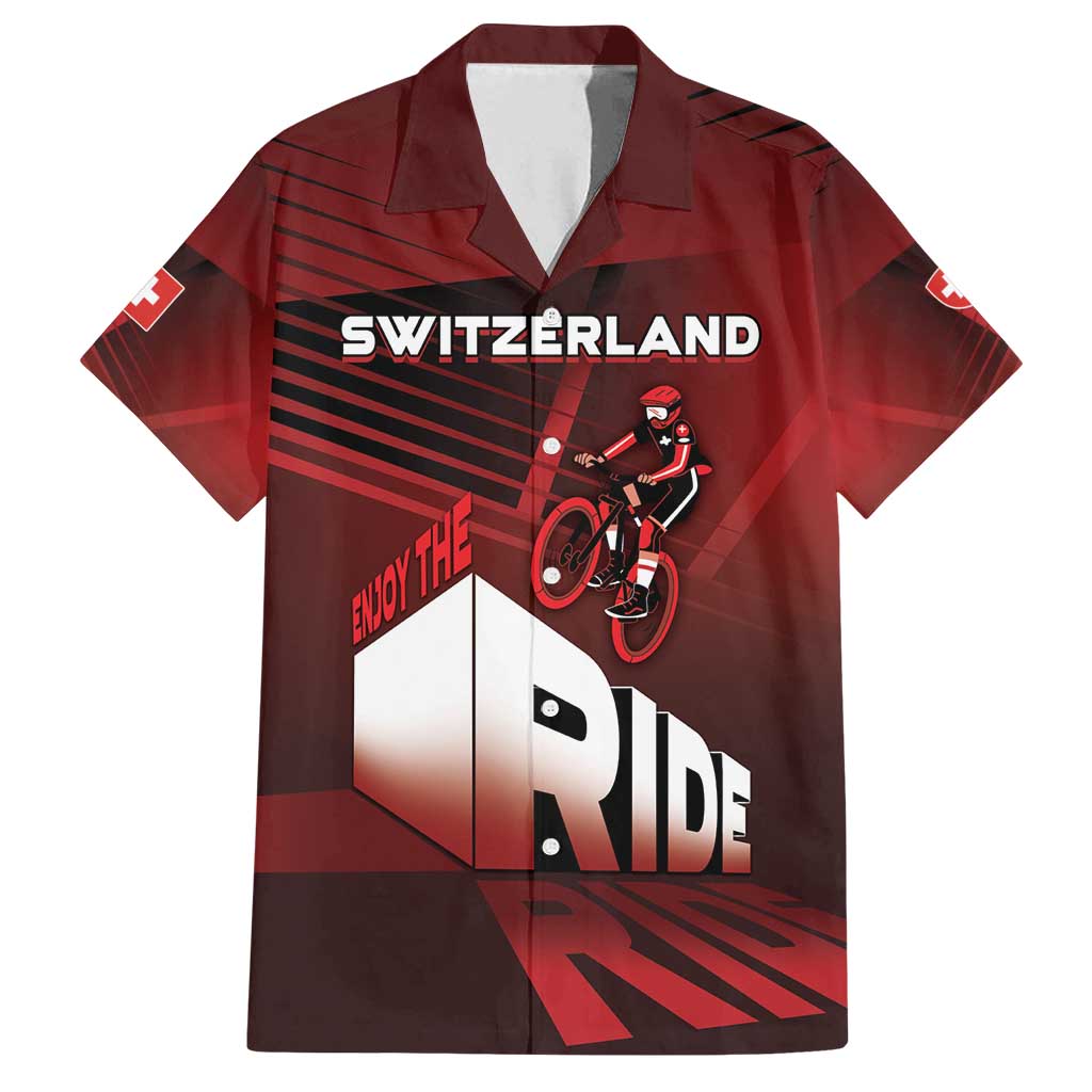 Personalized Switzerland Cycling Family Matching Puletasi and Hawaiian Shirt Sporty Style - Wonder Print Shop